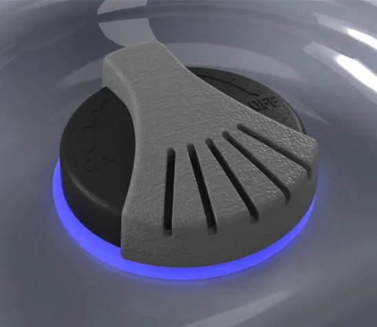 Ice Bath Tub Hot tub Spa Air Controller with textured Surface Scallop handle LED corner whirlpool tub Spa Air Regulator