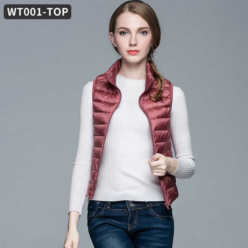 Custom Lightweight Waistcoat Warm Bubble Packable Sleeveless Down Jacket Vest Winter Vest Down Jacket Womens Down Jacket Vest