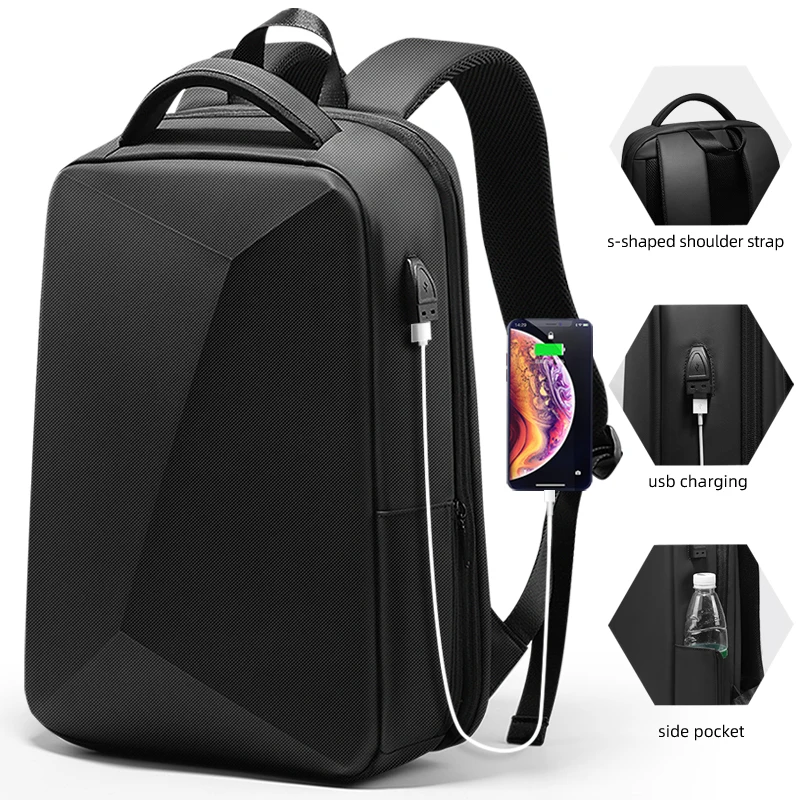 Custom Logo Unisex Password Lock Anti Theft Usb Smart Office Minimalism  Travelling Laptop Bag Backpack For Outdoor Hiking