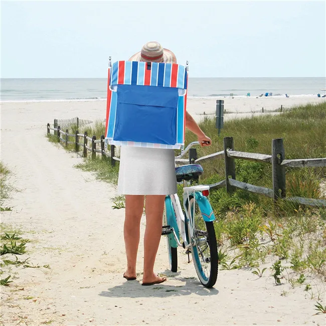 Прочный складной шезлонг для пляжа, каждый портативный складной рюкзак, пляжный стул для отдыха с ремнями для рюкзака и сумкой для хранения