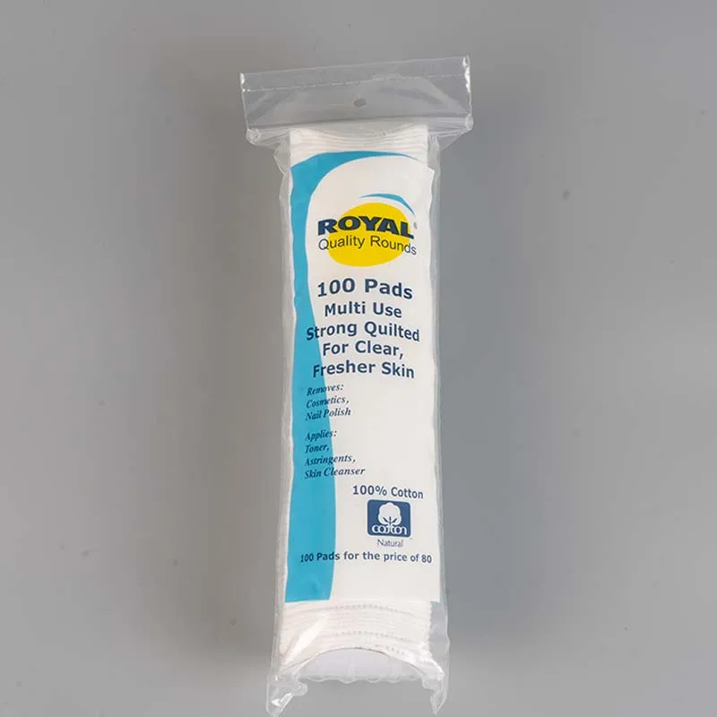 100Pcs  Cosmetic Facial Soft Custom Logo Cotton Pads Round Cotton Makeup Clean Pads