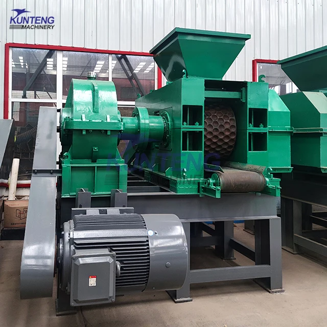 High capacity roller type ball shape coal briquette press machine hardwood coconut husk bamboo bbq charcoal briquette machine