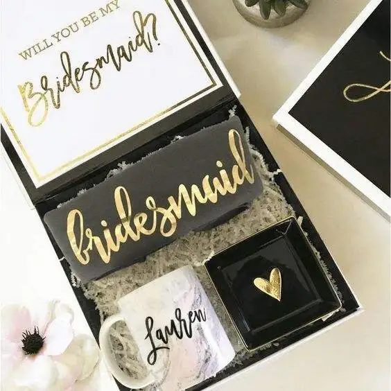 Luxury Custom Birthday Party Gift Packaging Favor Set Box Sweet Bridesmaid Proposal Wedding Favor Boxes