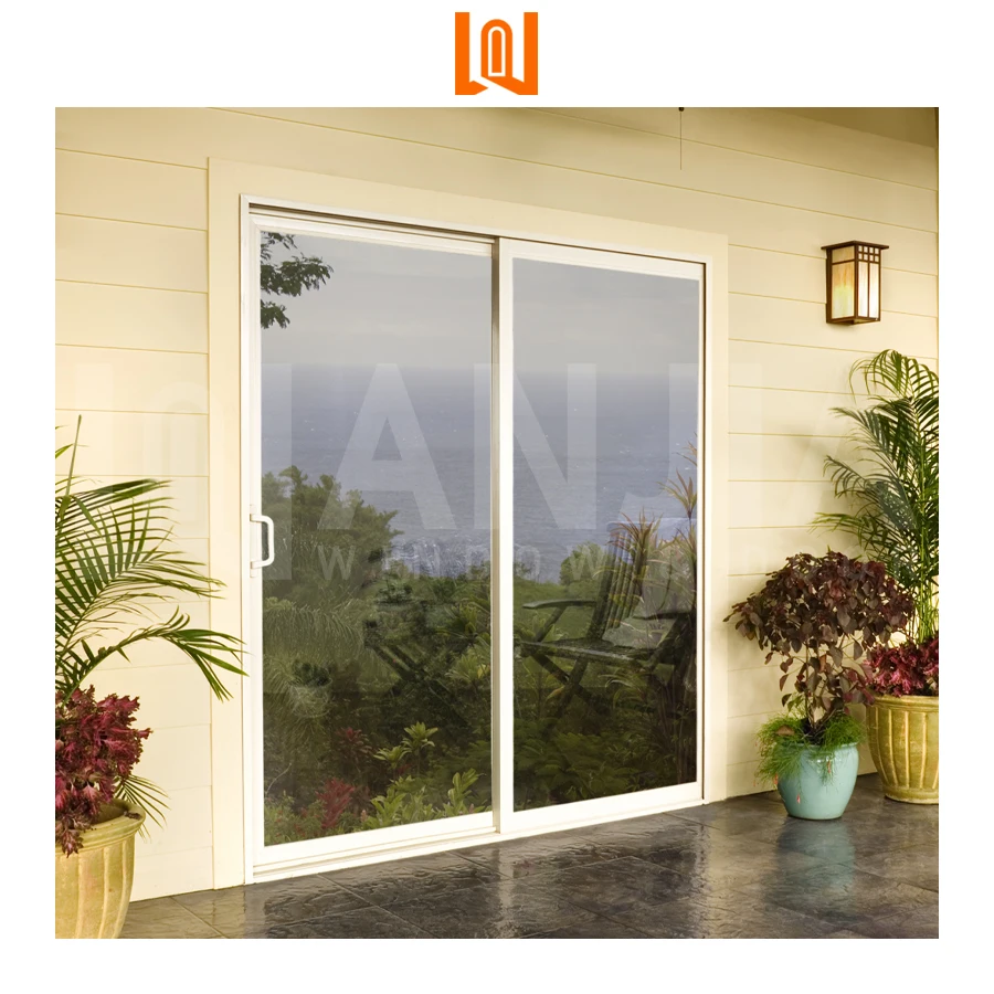 WANJIA house exterior patio sliding door pvc glass sliding door vinyl upvc lift and slide door