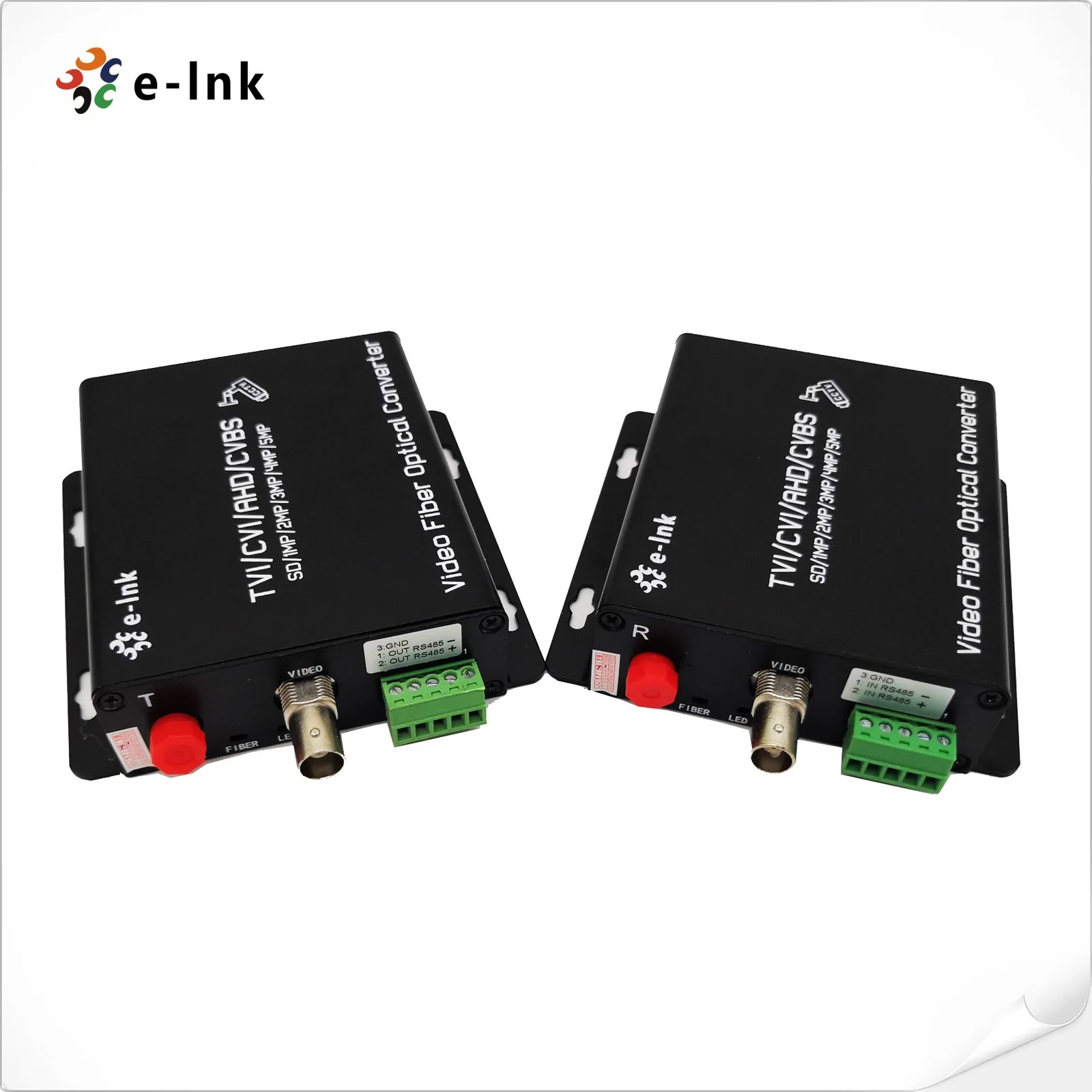 1Ch HD-AHD/CVI/TVI/CVBS Video to Fiber Converter Transceiver Support up 5MP