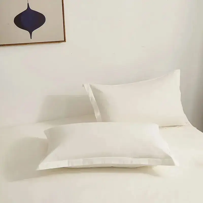 Wholesale 40s Comfortable Pillowcase 3 Pieces Pillow Cover Bed Sets Flat Sheet For Queen Size Bed