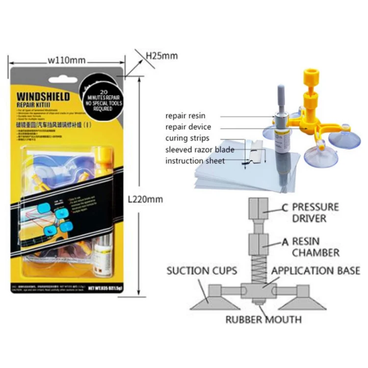 
NEW Other Car care products windscreen glass DIY tools Windshield repair kit 