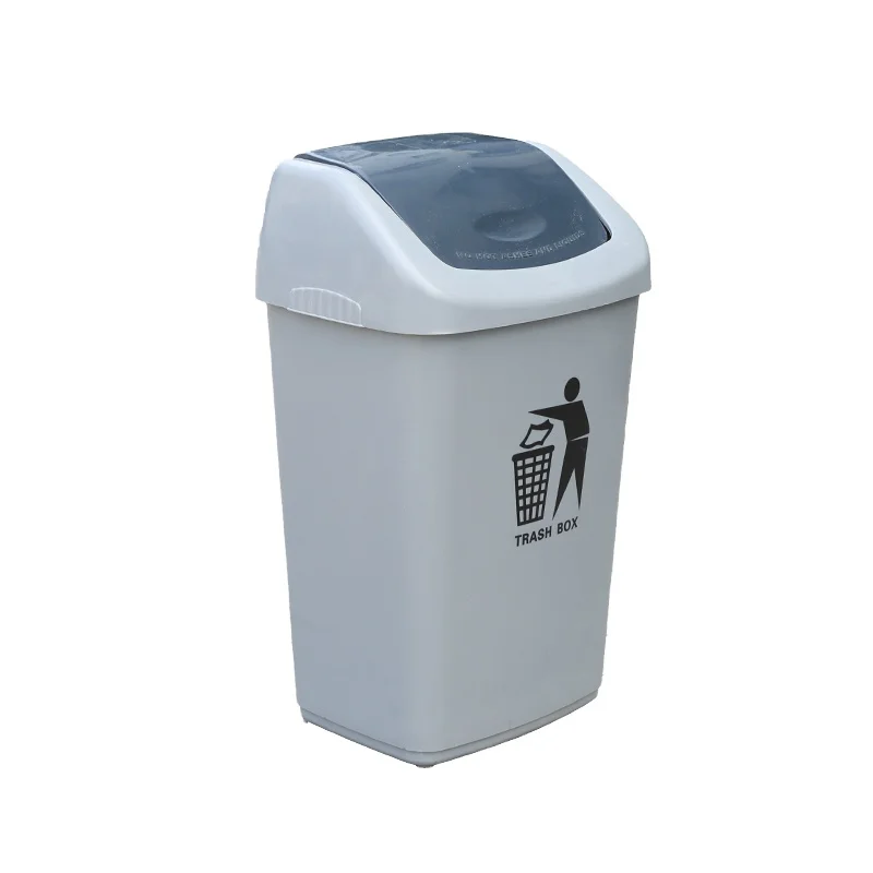 High Quality 40L Indoor Swing Lid Garbage Bin Small Kitchen Waste Dustbin PP Home Public Use Bin