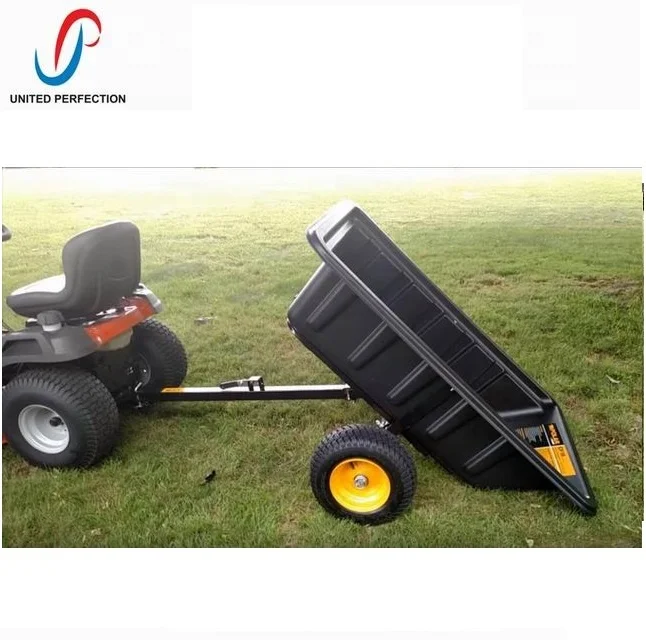 EU Popular Promotional Multi purpose Tow Behind TRACTOR DUMP TRAILER garden trailer heavy duty trailer with Low MOQ