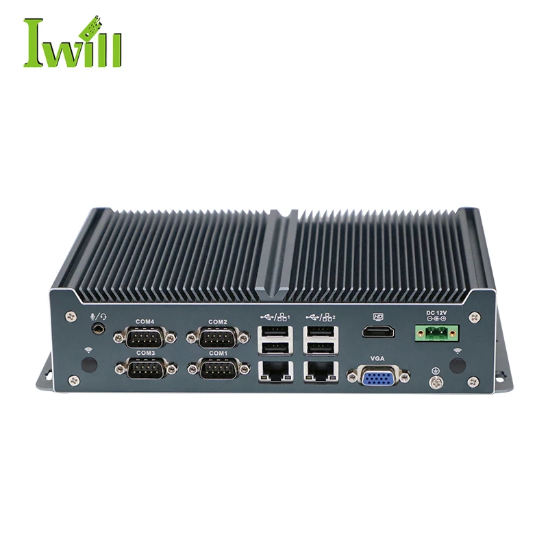 2 * Intel i211-AT 1000M LAN безвентиляторный мини-ПК GPIO IBOX-1126 дешевые J1900 промышленный компьютер ПК RS485 с 8 * USB