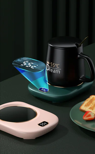 Hot Sale Portable USB smart digital display modern coffee mug with heater
