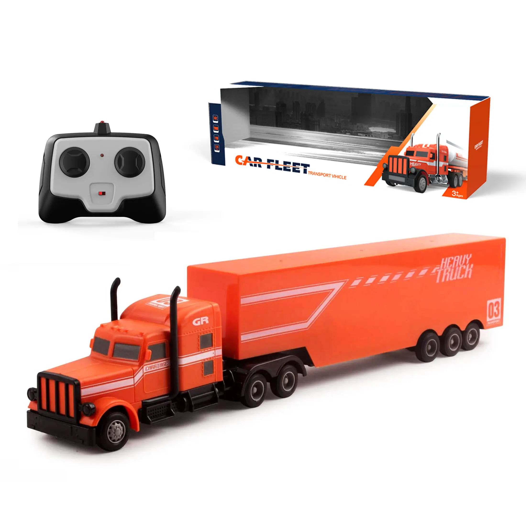 1/16 Remote control car rc truck trailer toy transport vehicle play set boys toy car