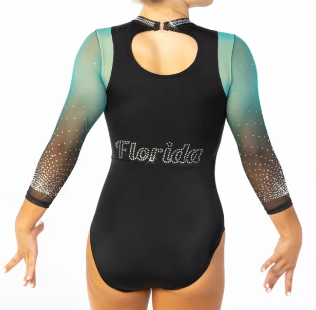 2025 Hot sales Rhythmic artistic leotards Dance Wear For Performance Girls Gymnastics Leotards with rhinestones
