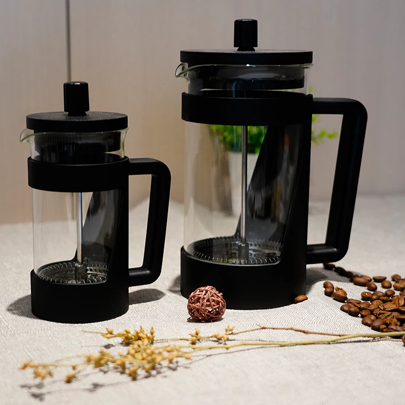 Горячая продажа стеклянный Френч-пресс для кофе с бесплатным BPA пластиковый портативный французский