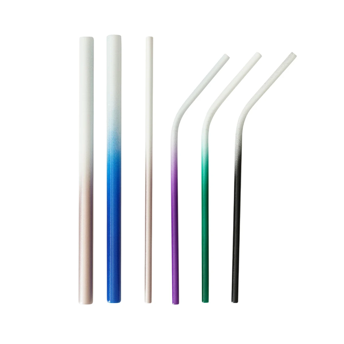 
SUS 304 Amazon Hot Sale Gradient Ramp Stainless Steel Drinking Metal Straws 