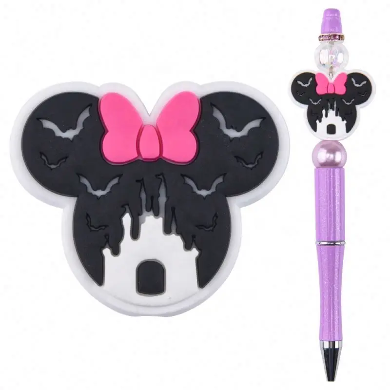 Soft PVC Pens focal Christmas beads for DIY Wholesale  Christmas Tree silicone new focal bead for pen making