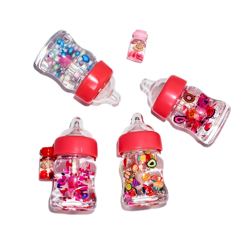 High quality Wholesale Hydrating Kids Cute Baby Bottle Candy Lip Gloss Tubes Lip Oil Plump Private Label Custom Vegan Lip Gloss