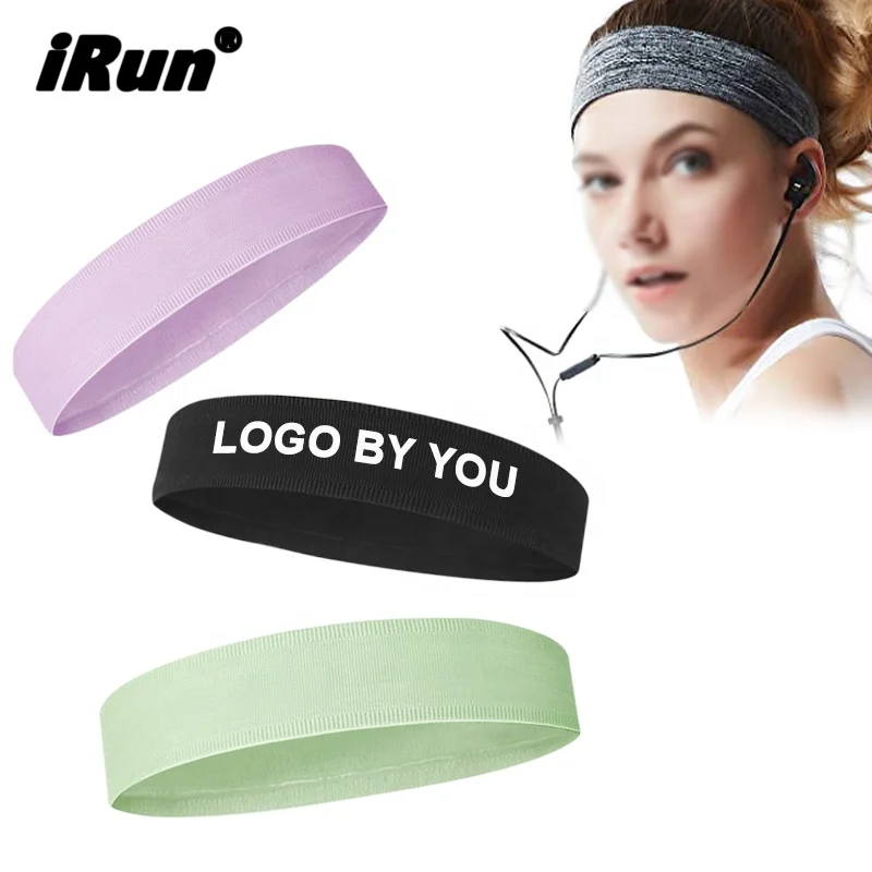 iRun 2021 New Design Sport Absorbent Sweatband Headband Sweat Proof Yoga Band Headband For Basketball Outdoor Sport