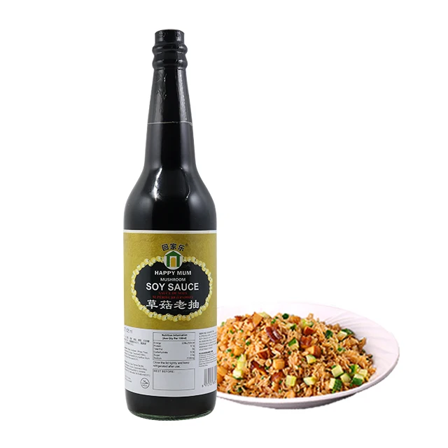 Halal kosher Food Natural Brewed 625ml Organic Mushroom Soy Sauce