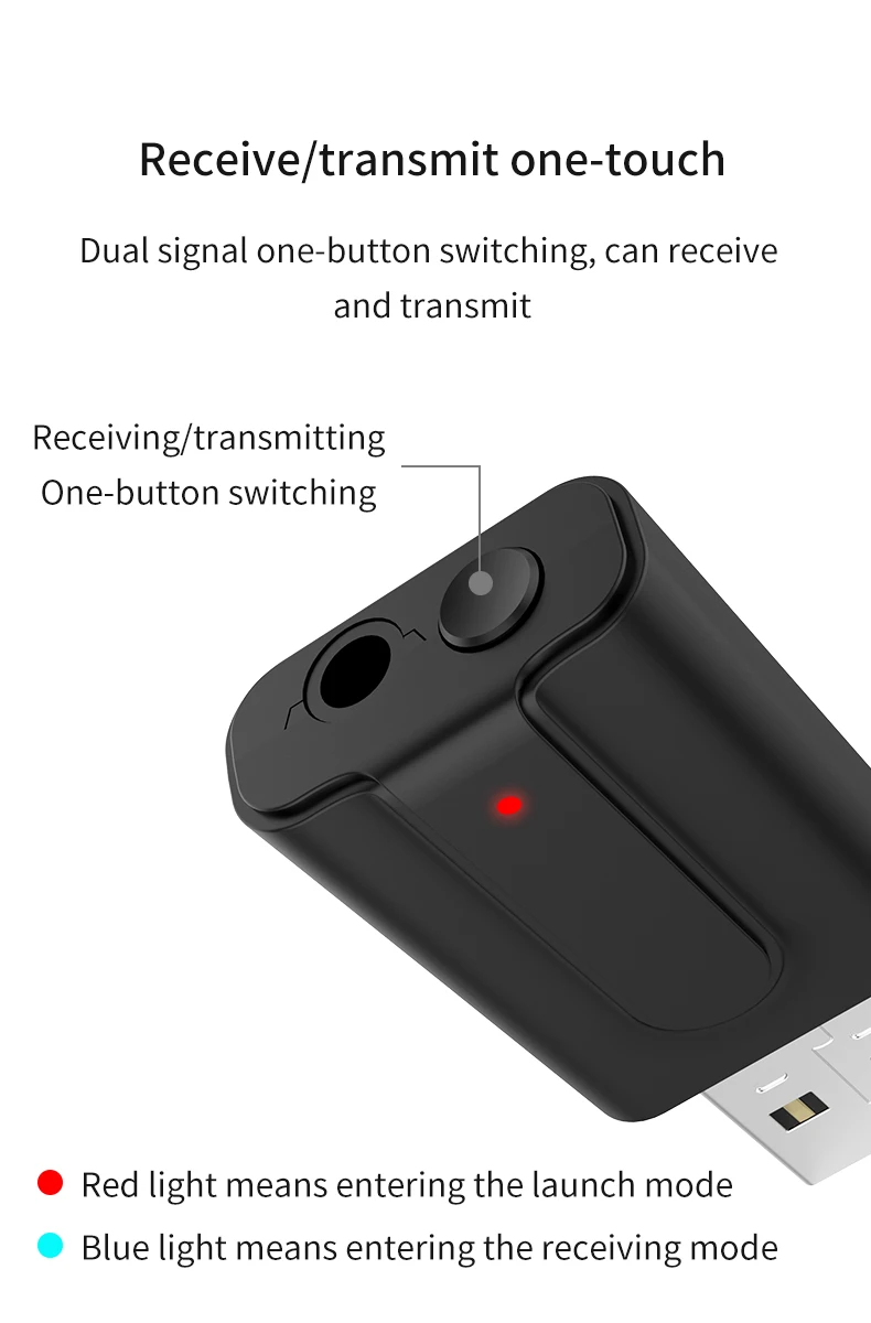 USB беспроводной Bluetooth-совместимый адаптер 5 0 2 в 1 приемник передатчик аудио для автомобиля комплект с