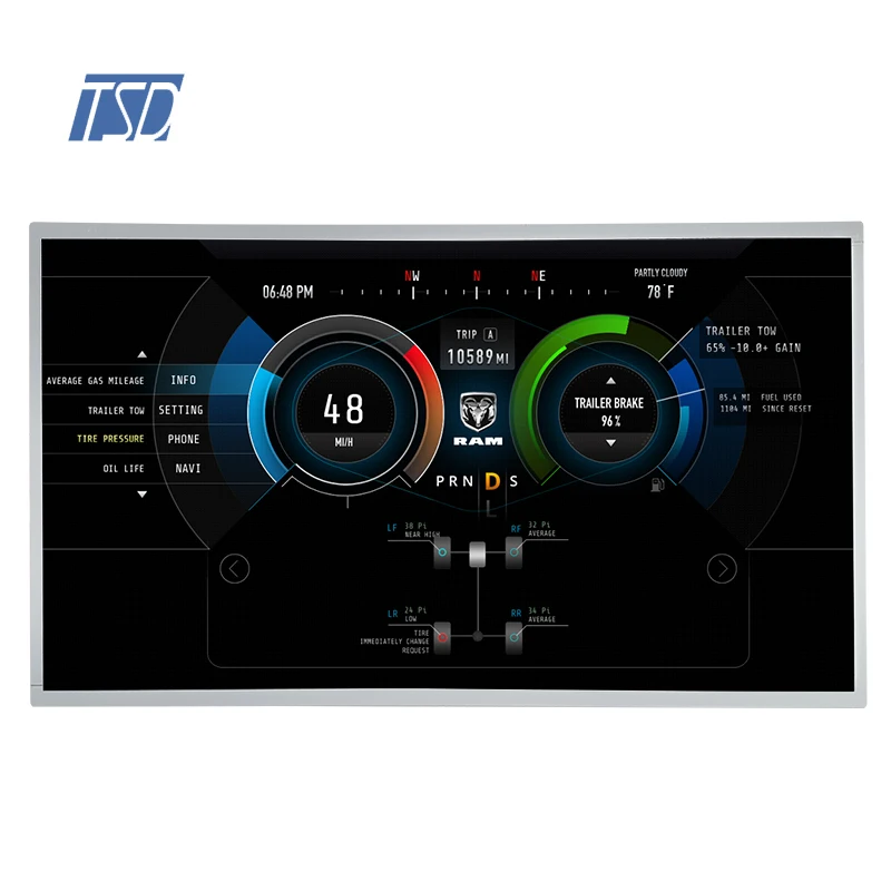 1280x800 res 30 pins LVDS interface 12.1 inch tft display LCD