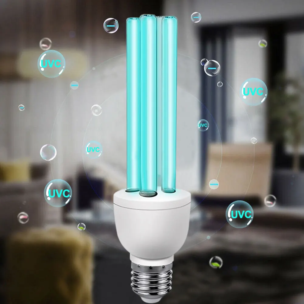 UVC ultraviolet lamp household kindergarten ozone removing mite light E27 ultraviolet lamp tube E27 bulb 110V 220V