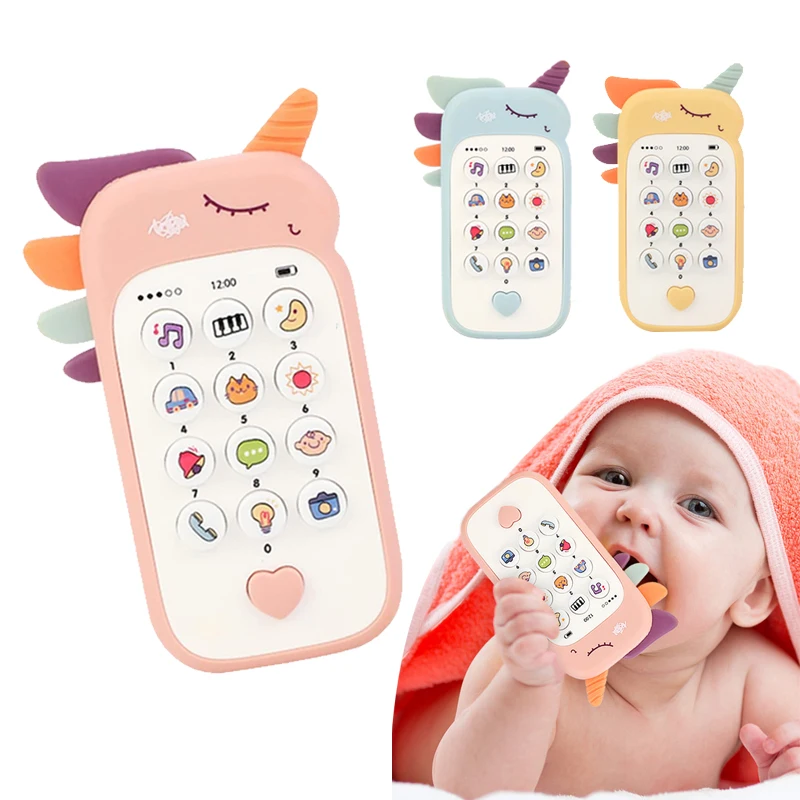 Fun Cell Phone Toys Baby Phone Musical Mobiles Toddler Toys With Music and Light Baby Musical Phones Travel Car Seat Toys