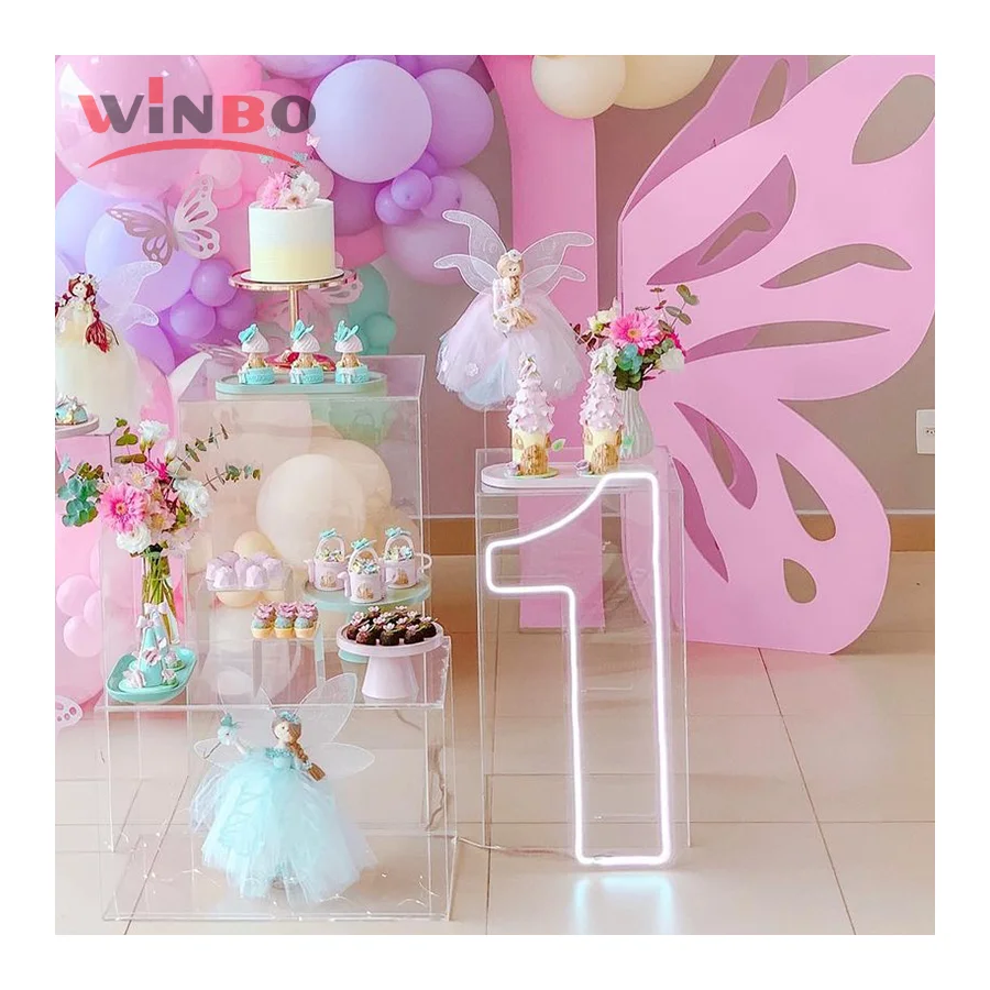 Winbo Engraving Letters ABS Party Decorating Lamp Birthday 23W LED Neon Light Sign