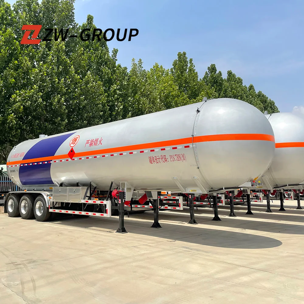 New 3 Axles  LPG Tank Trailer 59.6cbm LPG Gas Tanker Semi Trailer 10000 litres fuel tanker truck