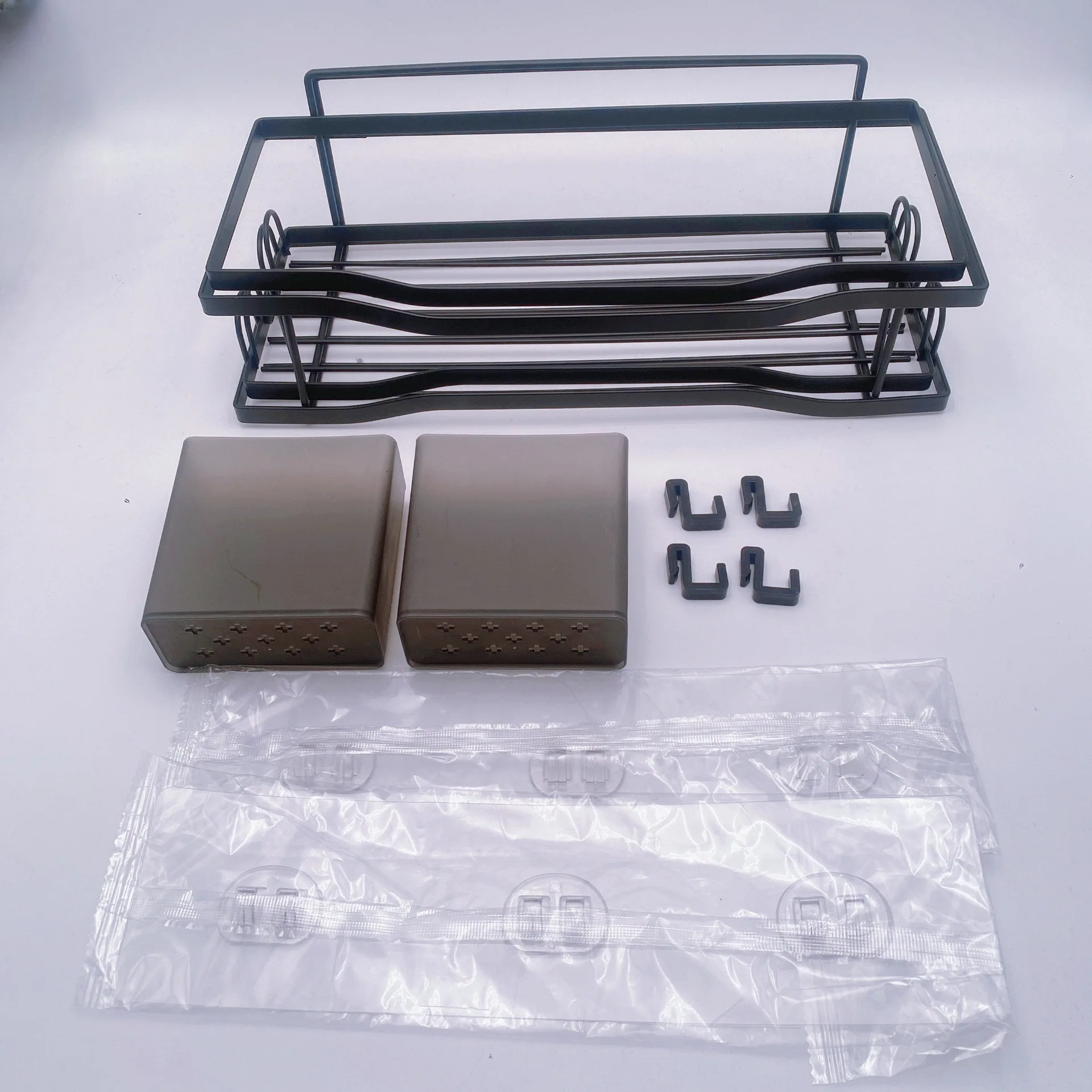 Hot Sale Wall Tier Hanging Shower Caddy Shelves Storage Rack Adhesive No Drilling Shelf Organizer Rust-Proof Basket For Bathroom