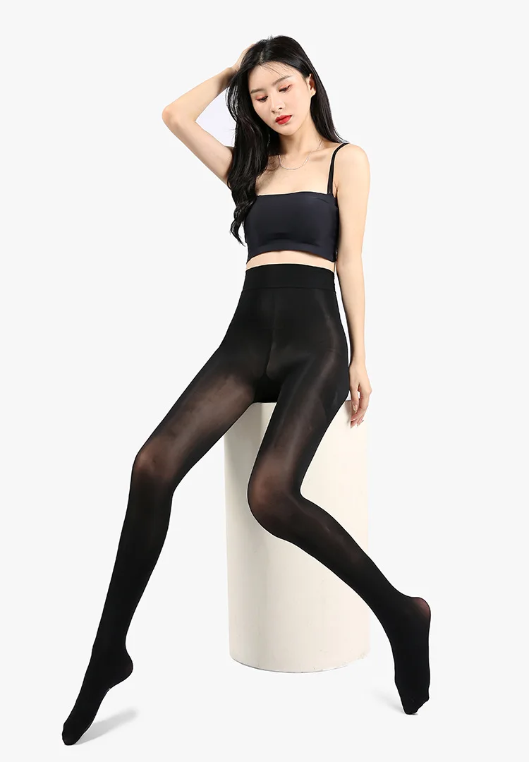 Plus Size 30 Denier  Sheer Unbreakable Shaping Ballet Oil Shiny Silk Stockings Dance Tights Pantyhose