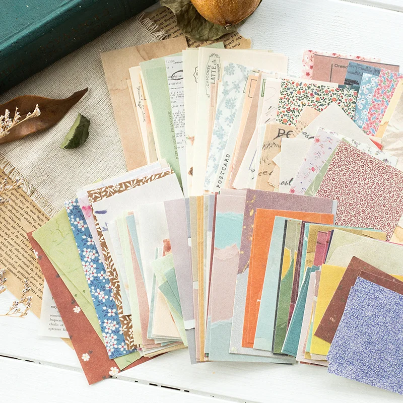 Vintage Collage Scrapbooking Junk Journaling Supplies Retro Material Paper Pack