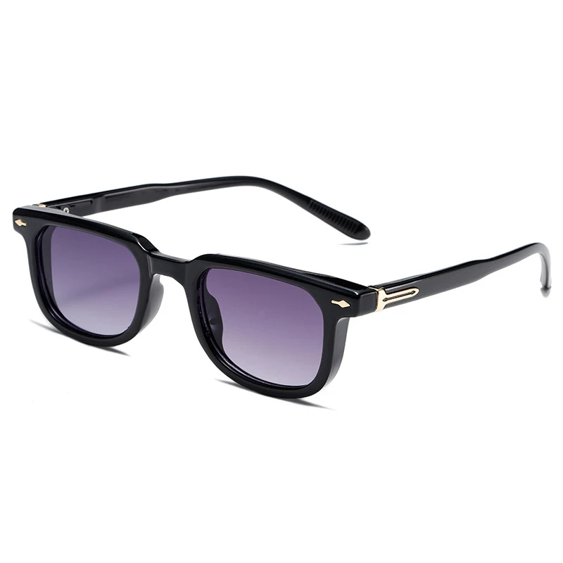 Sunglasses 2023 New Women Fashion Vintage Men Leopard Custom Logo Shades Sun Glasses Rivets Square Sunglasses Z3702