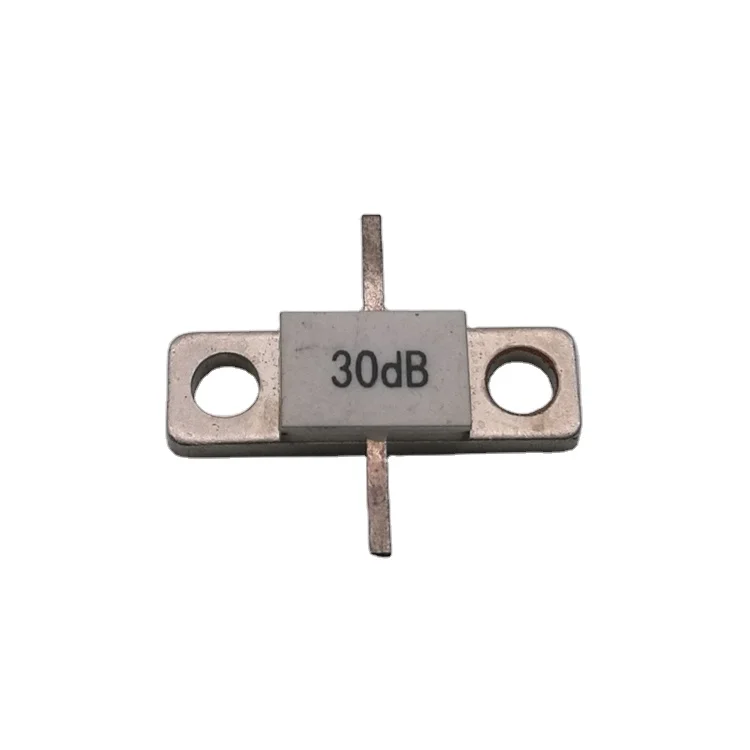ISO9001 certificated high quality high power low insertion loss 1-30 dB attenuation UHF RF DC-3 GHz 5w chip flanged attenuator