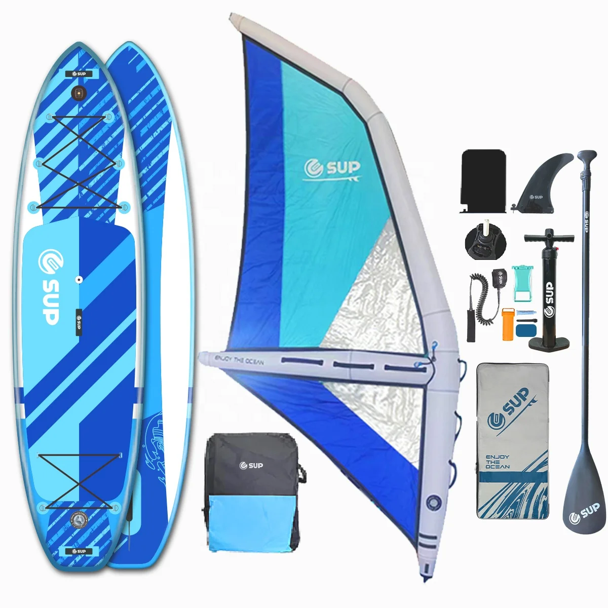 Inflatable windsurf board kite surfing windsurfing board with sail  for Youth stand up paddle board