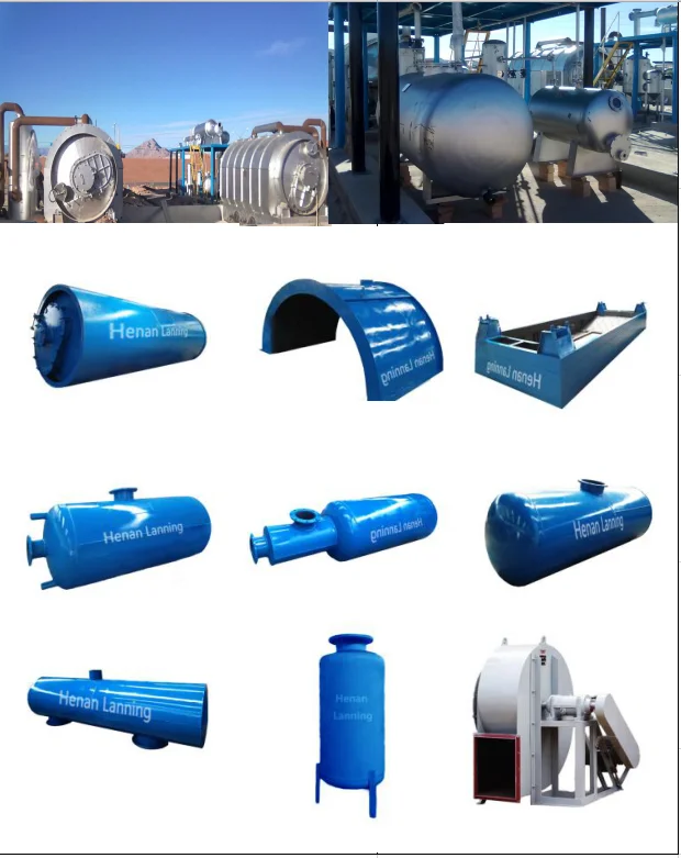 Waste tire pyrolysis plant to furnace oil