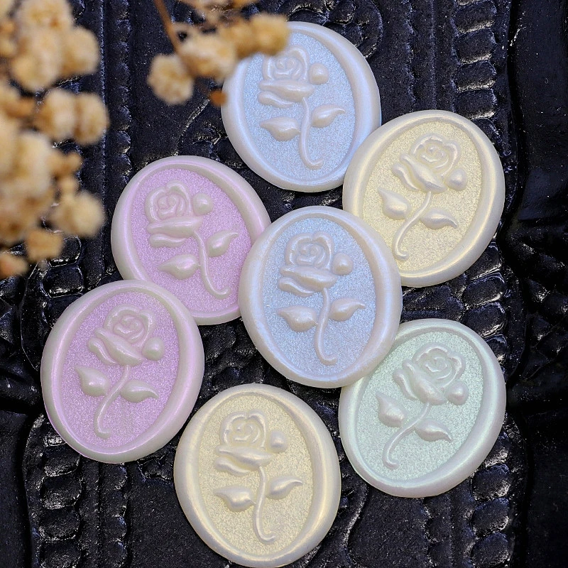 10pcs Self Adhesive Wax Seal Stamp Stickers Frosted Rose Wedding Custom Copper Head For Envelope Gift Packaging Scrapbooking