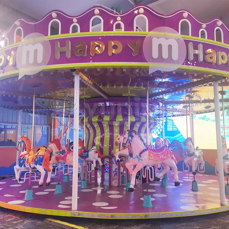 Amusement Park Carousel House Fairground Carnival Amusement Theme Park Ride Manufacturer Electric Merry Go Round Carousel