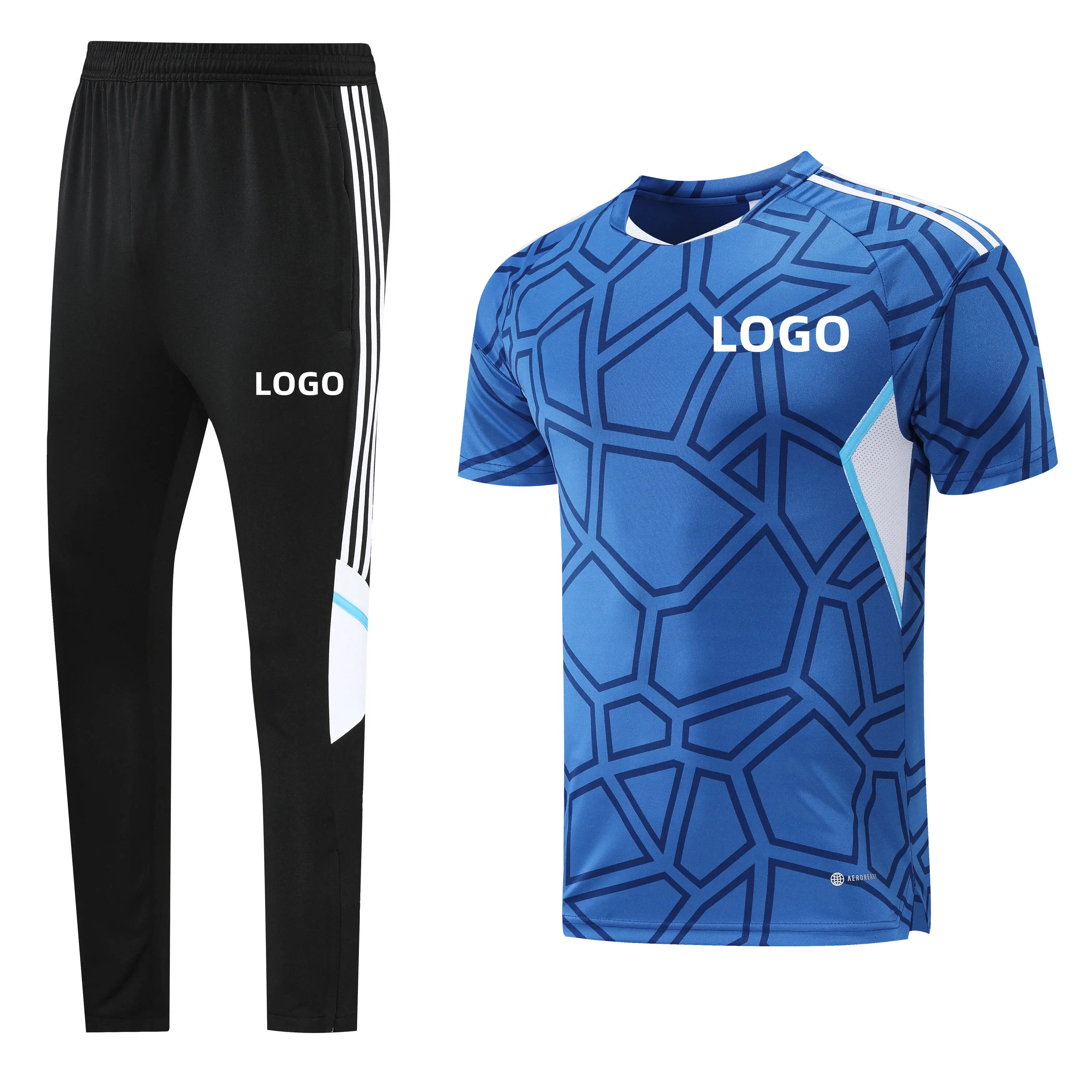 New Style Football Training Soccer Jersey Wholesale Custom Logo Soccer Uniform  Best Quality soccer jersey+pants Uniform