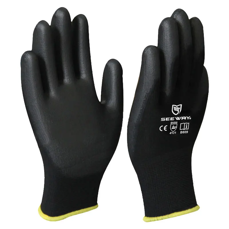 Seeway PU Palm Coated Safety Work Glove, crafted exclusively for the Electricity Industry Customized color and logo