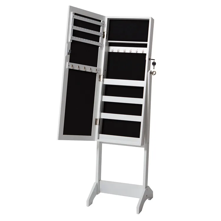 Standing Mirror Storage Jewelry Cabinet Organizers Armoire