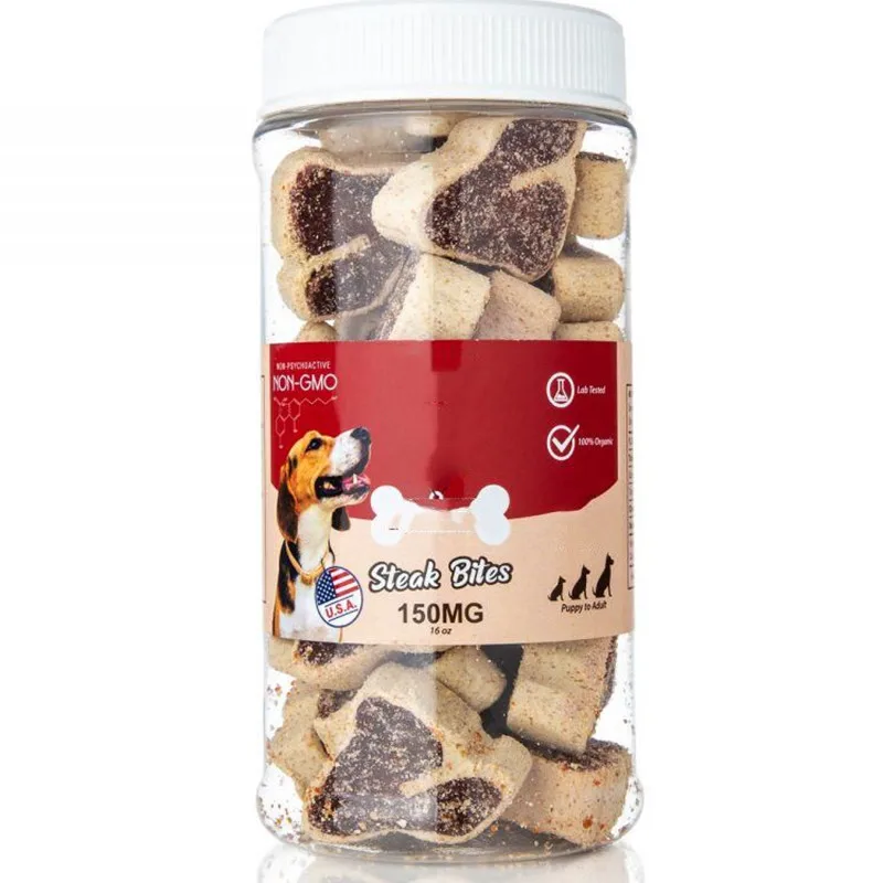 
Fancyli High Quality Private Logo and sticker For CBD Pet treat Dog Cat Pet Care 16oz 150mg 