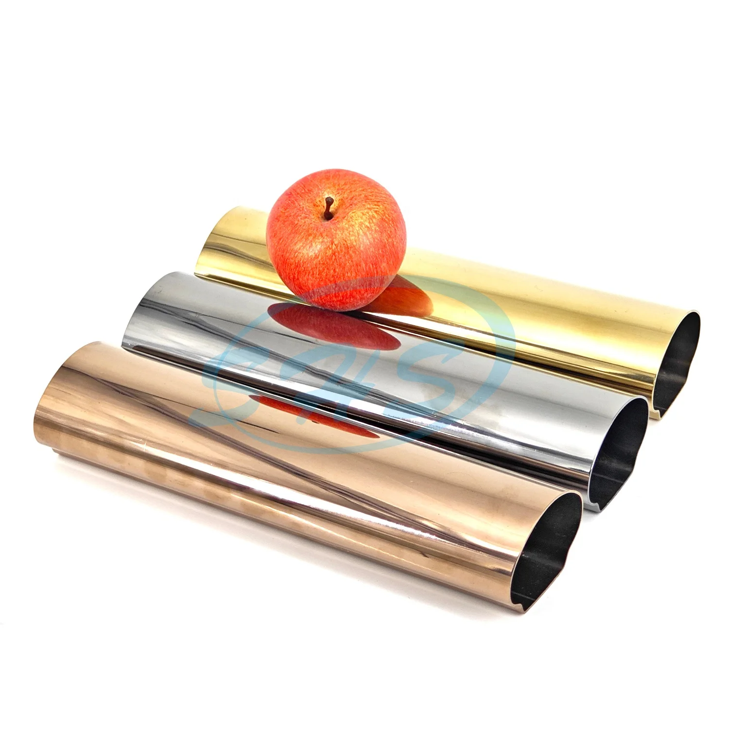 AISI 201 304 316L stainless special shaped pipes with mirror & golden black rose golden PVD plated Tube for Balustrade Handrail