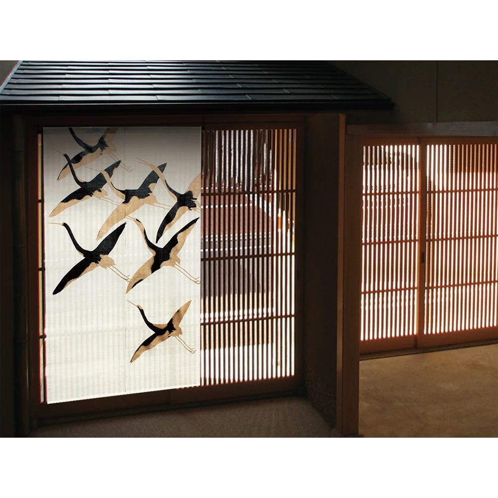 Natural materials Japanese linen fabric blackout curtain cloth