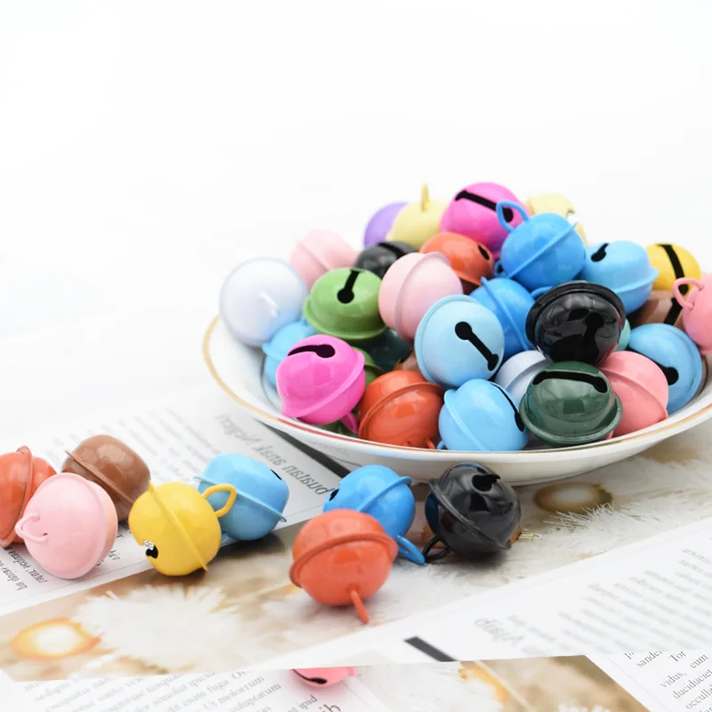 13MM 25MM 30MM Red Yellow Blue Green Small Hanging Metal Jingle Bells For Crafts Decoration