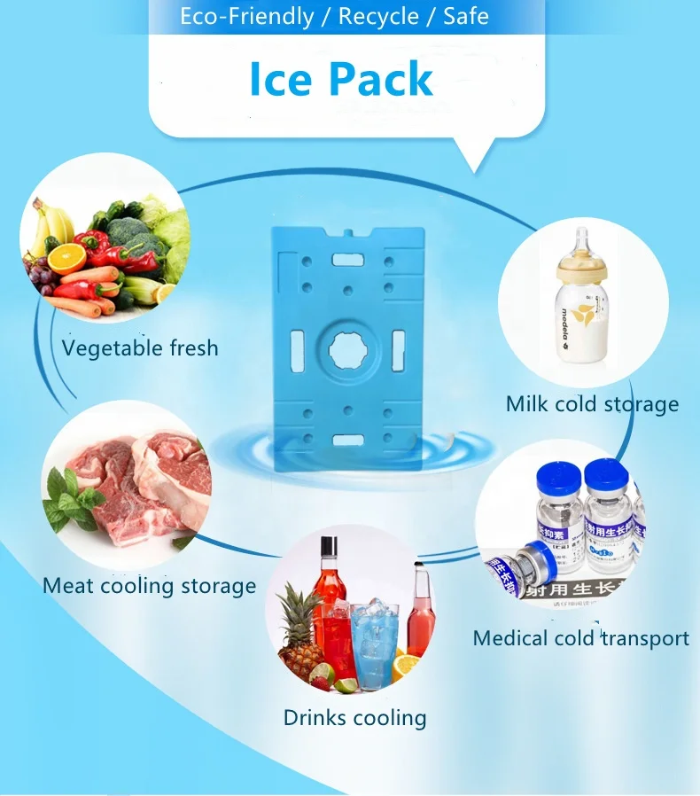 PCM Ice Pack Refreezeable Phase Change Material Eutectic Plates