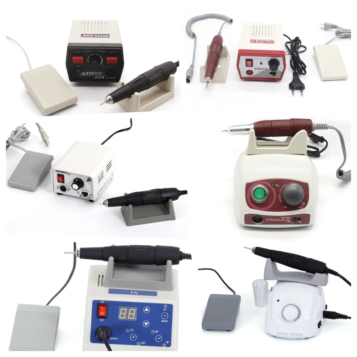 strong 204 micromotor 102LN electric type micromotor handpiece 45000 RPM carbon brush handpiece nail drill