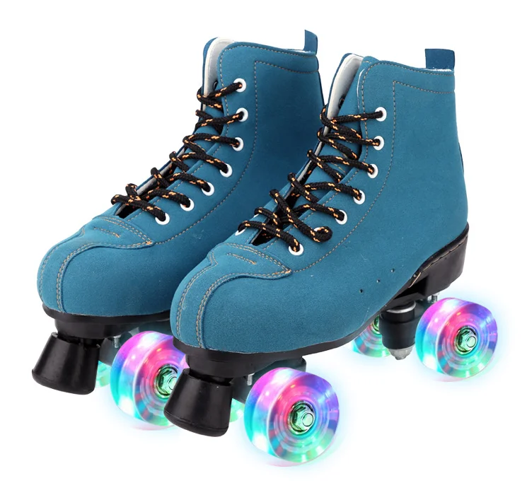 
Double row skates anti-maoist cowhide four-wheeled skates roller skates 