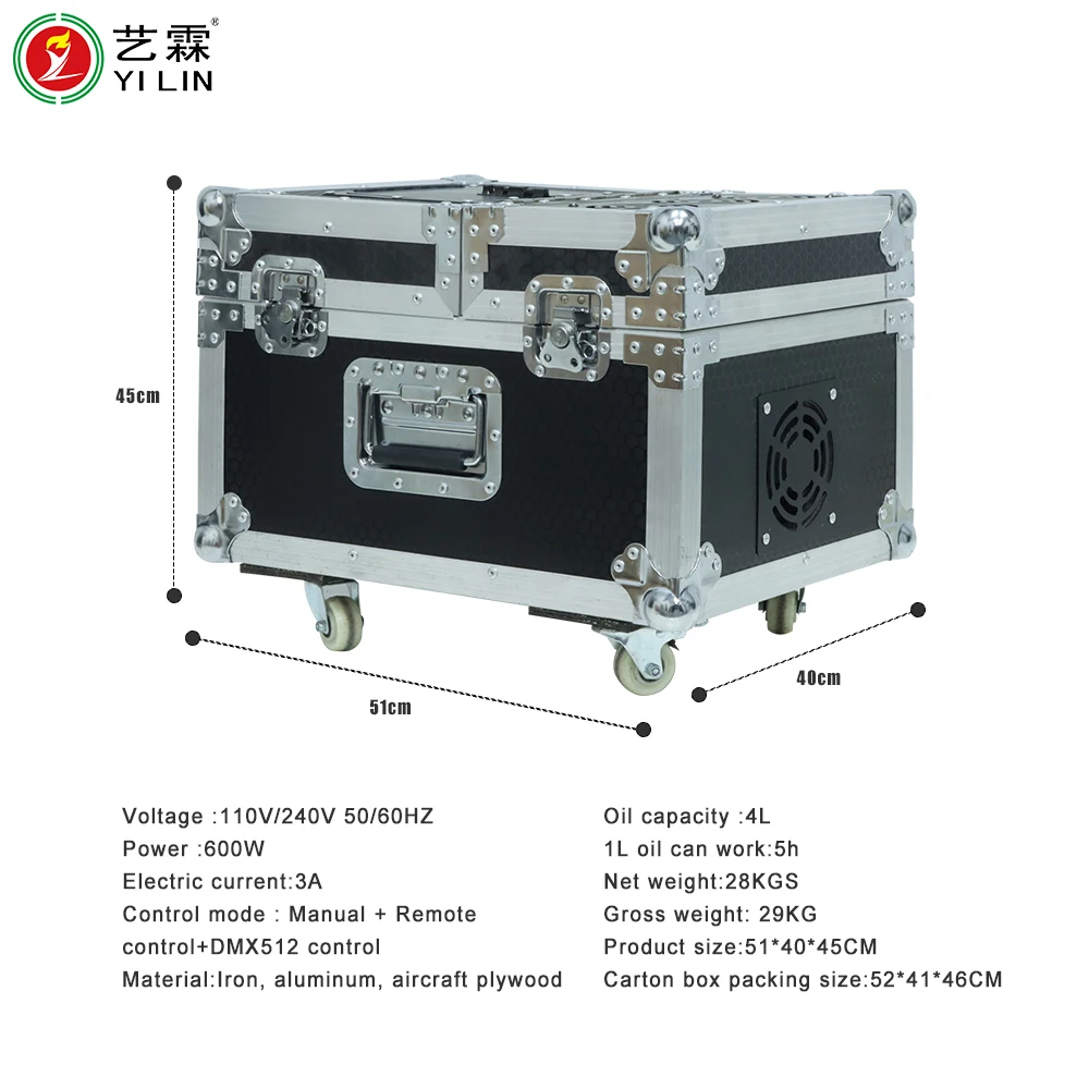 Low Price Factory Supply Fog Machine Hazer Oil Based DMX512 Smoke Machine Stage Nightclub Party Spray Haze 600W Stage Fogger
