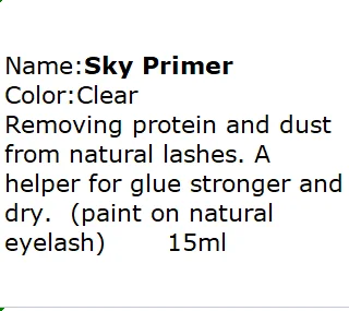 clear eyelash extension glue primer Sky Primer for lash extension adhesive more powerful